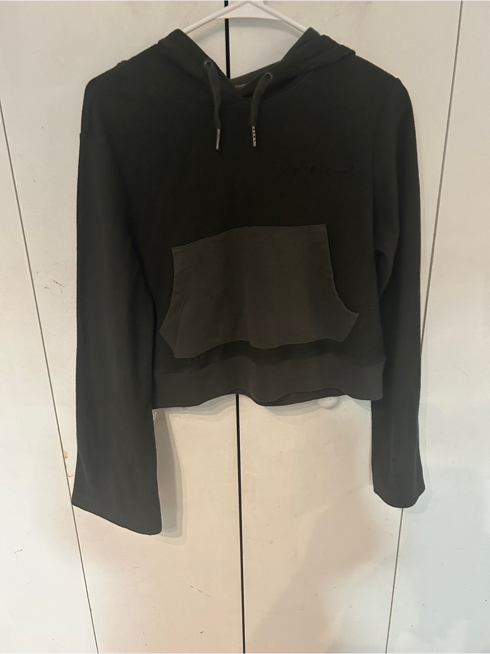 Triple Five Good  Dark Green Hoodie with Subtle Olive Trim